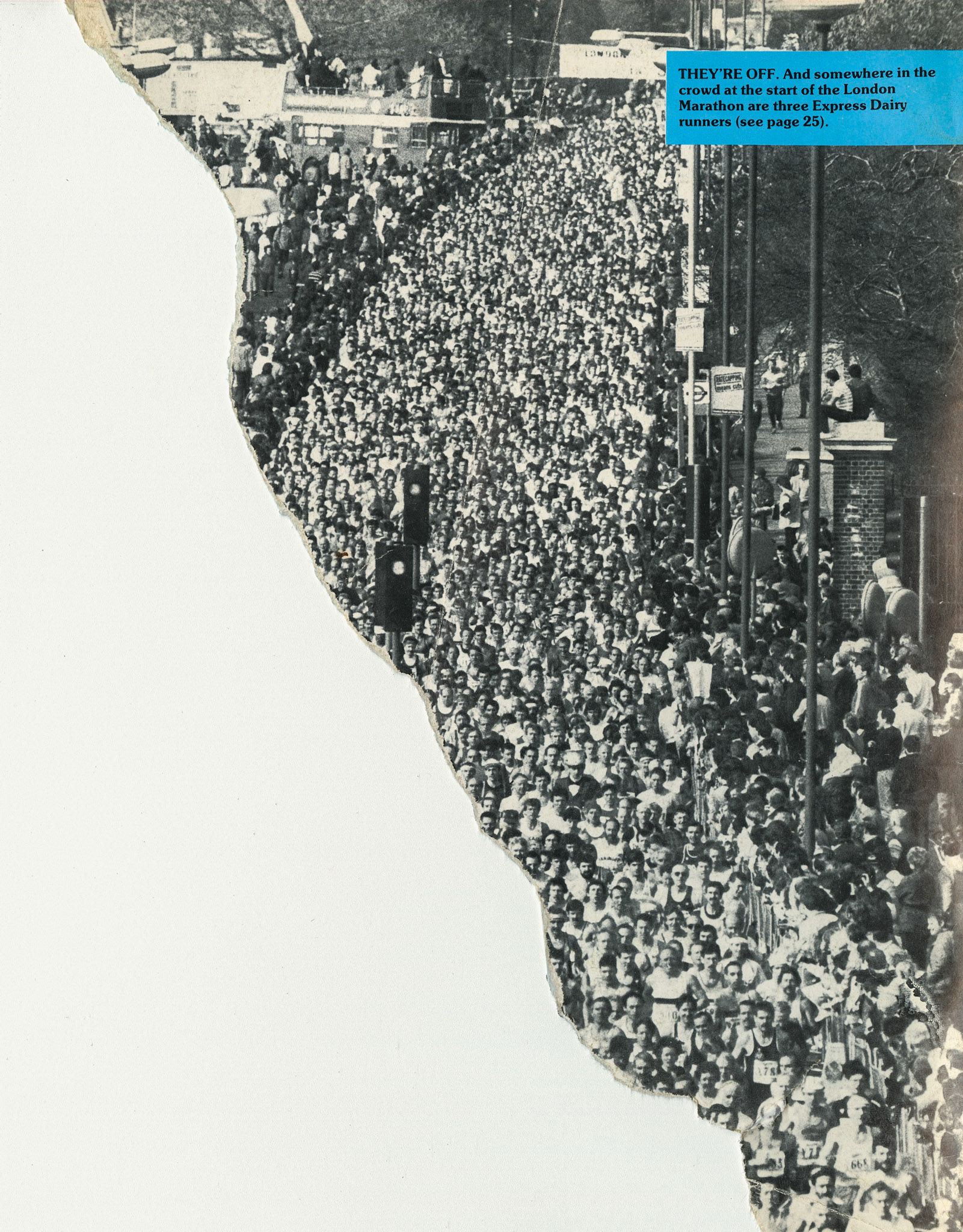 1985 Spring Express News Back Cover - London Marathon includes 3 Express runners