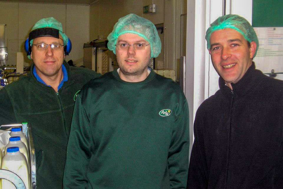 Peter Manley, Andrew Stevens and Eric Skinner.(Courtesy Gavin Rainbow, Memories of Woodgate Farms Dairy)