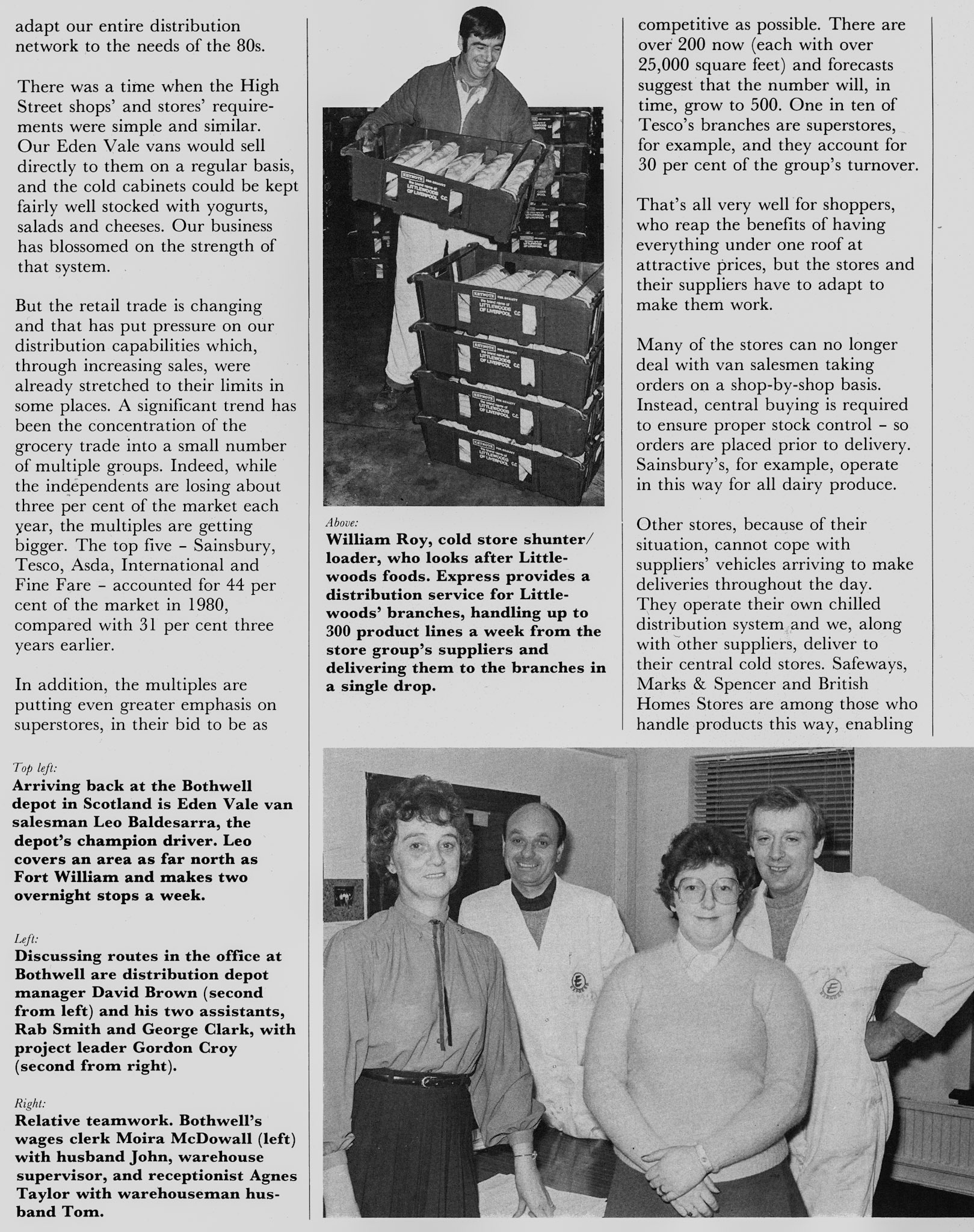 1982 Bothwell Depot featured in this 'On The Move' article. (Express News April)