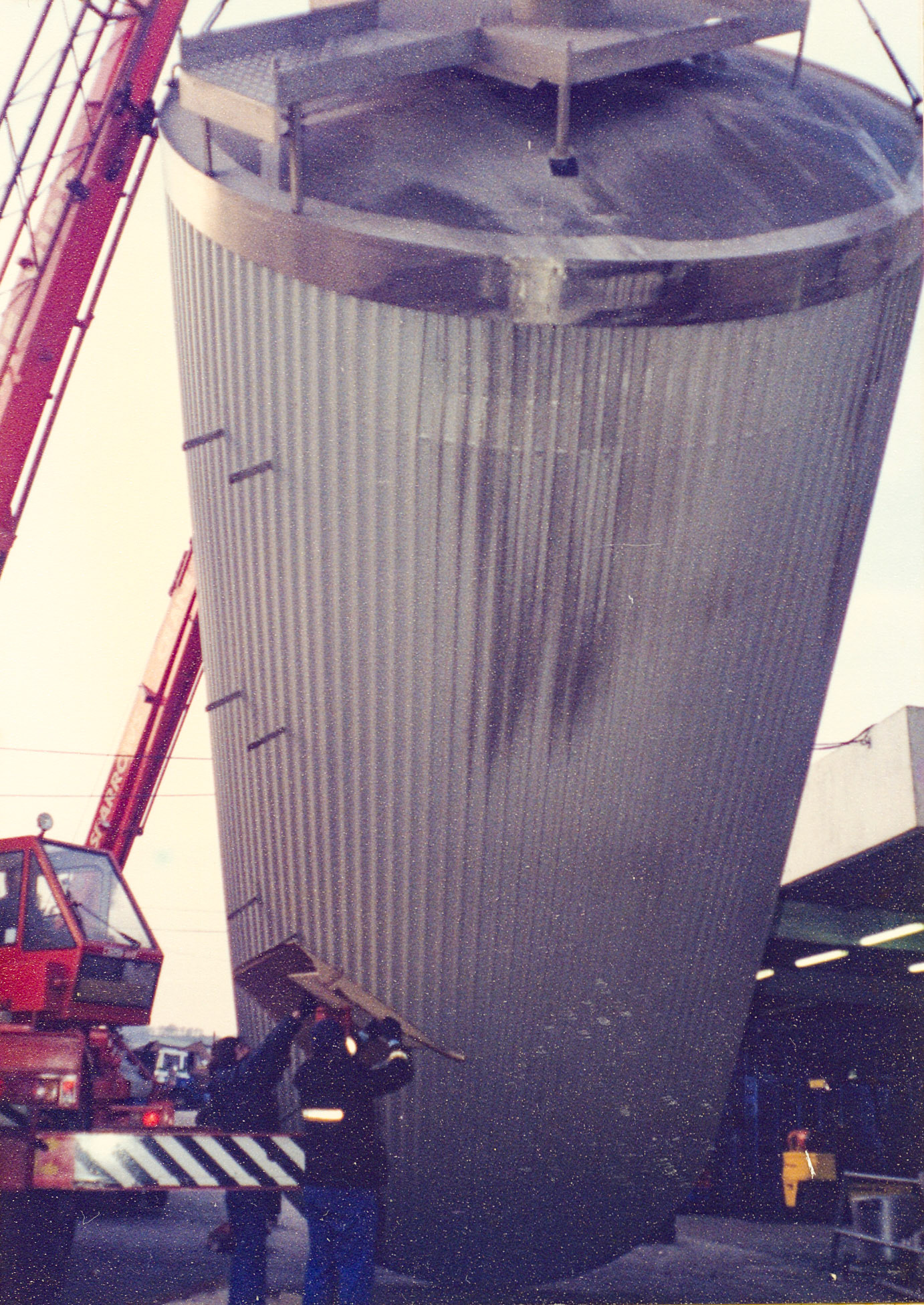 1980s Exeter Processing-silo and milk reception construction. (Pictures by Syd Johnston, presented by his son Ian via Teresa Heal)