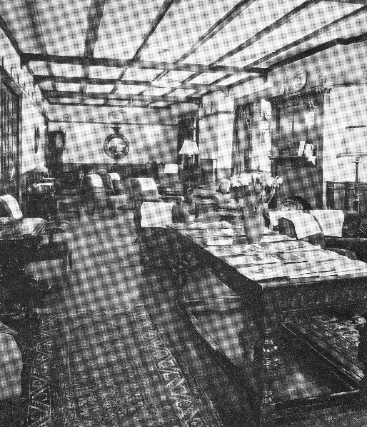 1960 The 'Drake Lounge' overlooks the Cathedral Close at the Royal Clarence Hotel in Exeter, acquired when Express purchased Spiers &amp; Pond in December. (From Express Story 1864 - 1964)