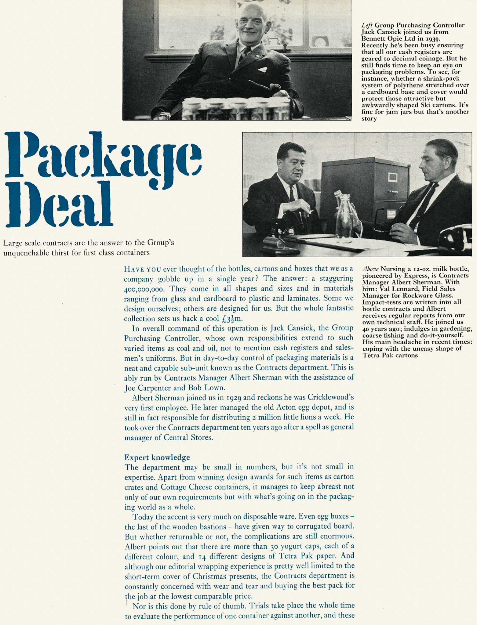 1968 Group Purchasing Dept people and operations. (Express News Christmas)