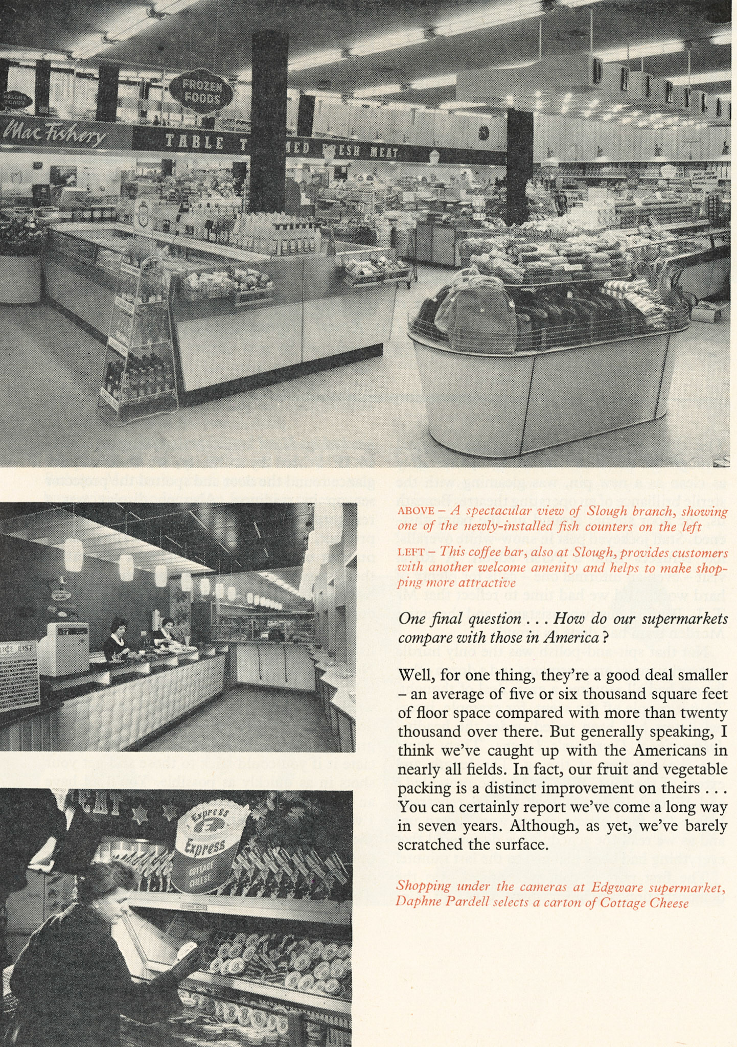1958 Shops Director PD Galvani explains supermarket expansion plans