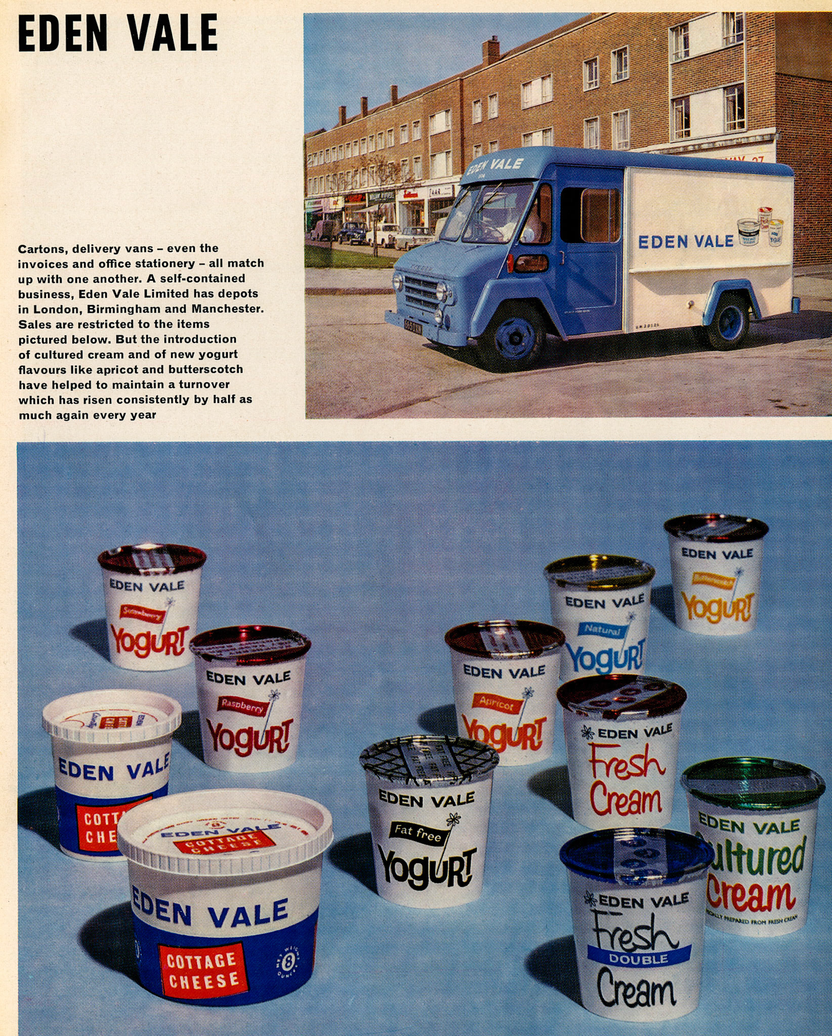 1962 Eden Vale sales van with typical products of the time