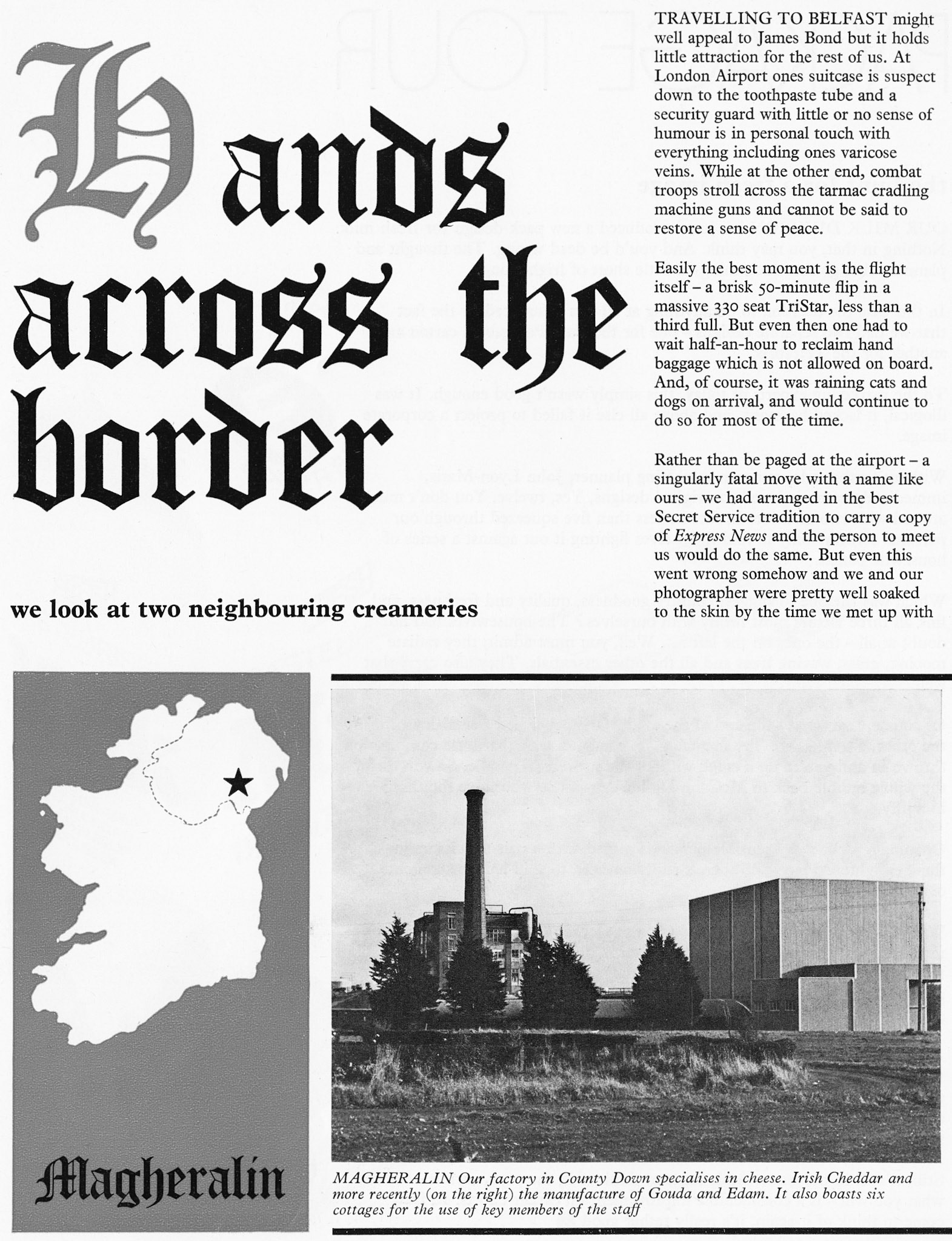 1976 Magheralin and Virginia Creameries compared in County Down (NI) and County Cavan (Ireland)