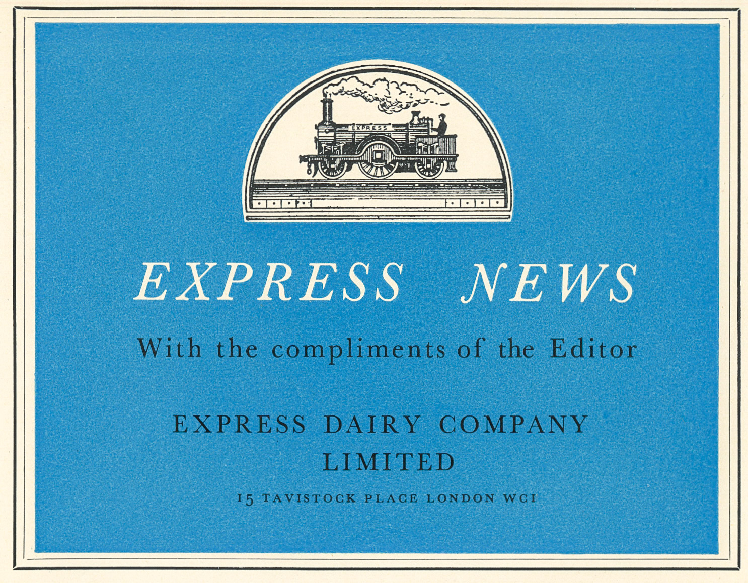1957 Express News Compliments Slip