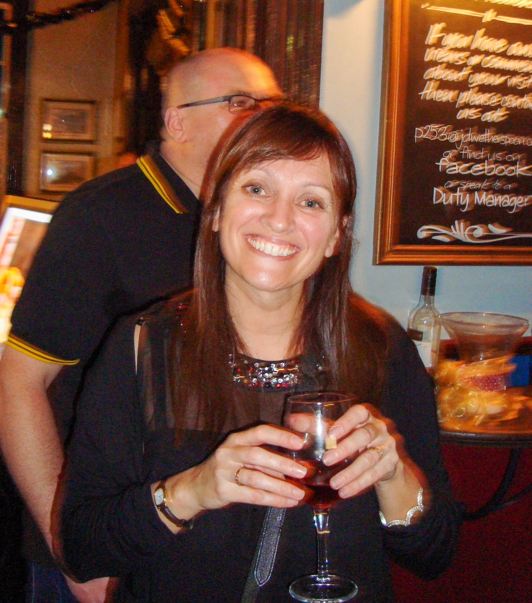 2014 Exeter Staff Reunion. Michelle, with Christian Webber behind. (Courtesy Phillip Budd)