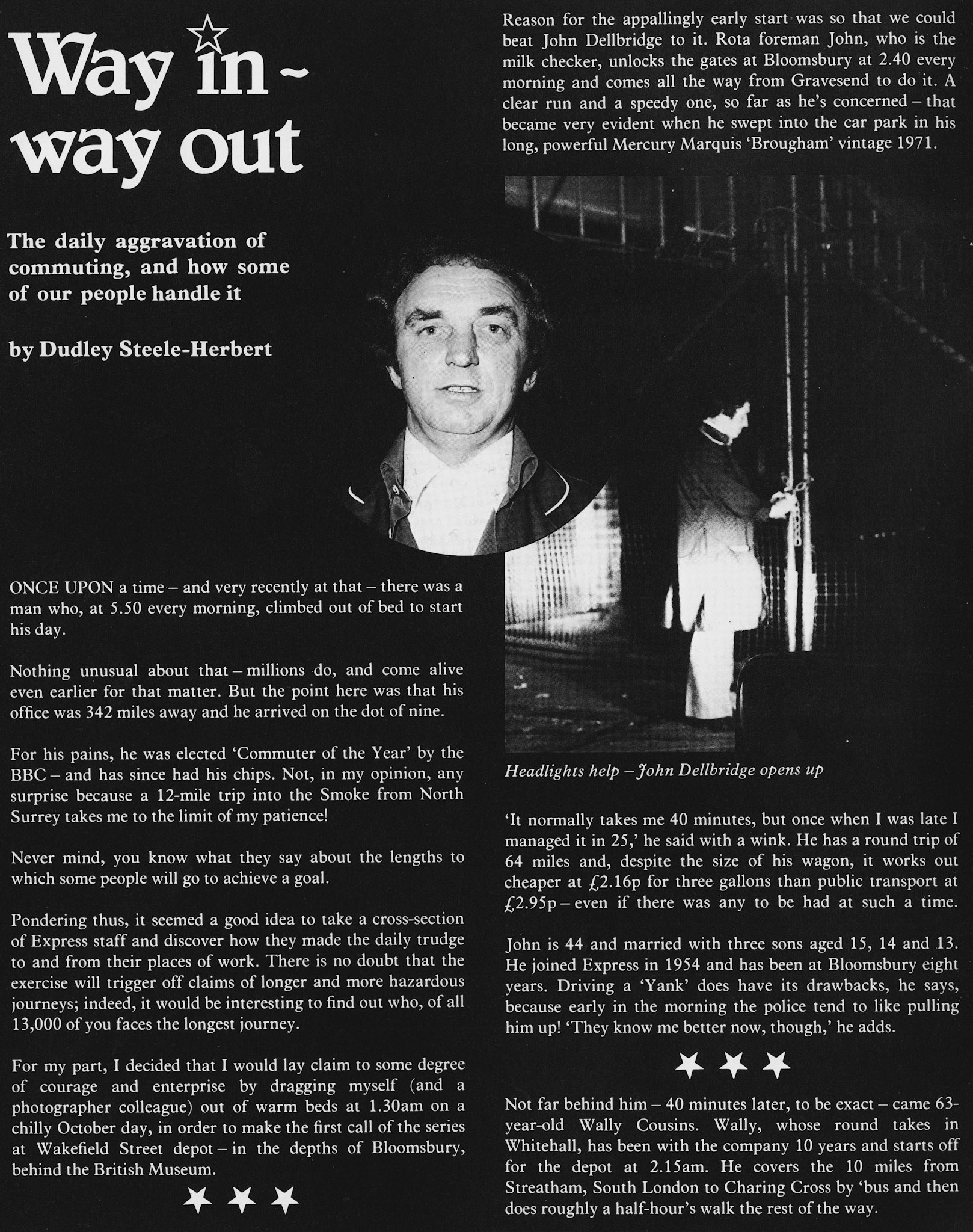 1978 Commuting to work by Express staff