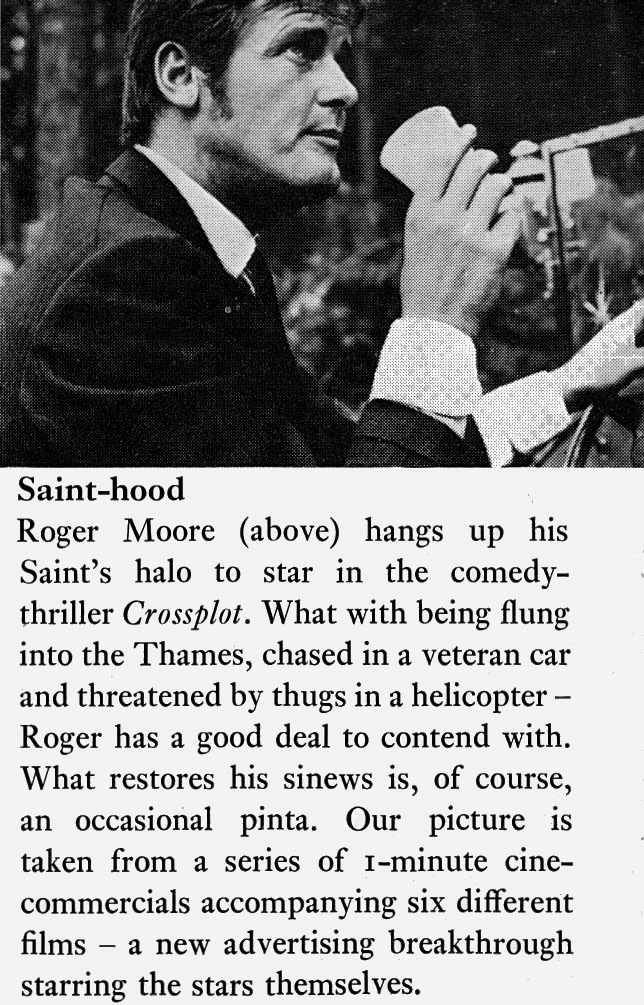 1969 Roger Moore drinking milk (Express News Autumn)