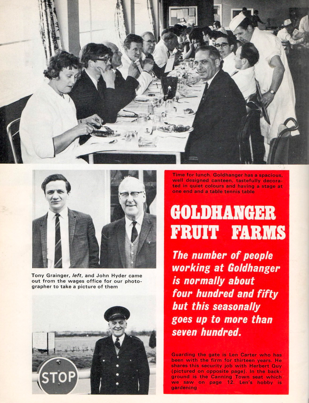 1969 Goldhanger Fruit Farms. From the house magazine of Cadbury Schweppes who had just acquired Goldhanger Fruit Farms. (Courtesy Lee Morrison)