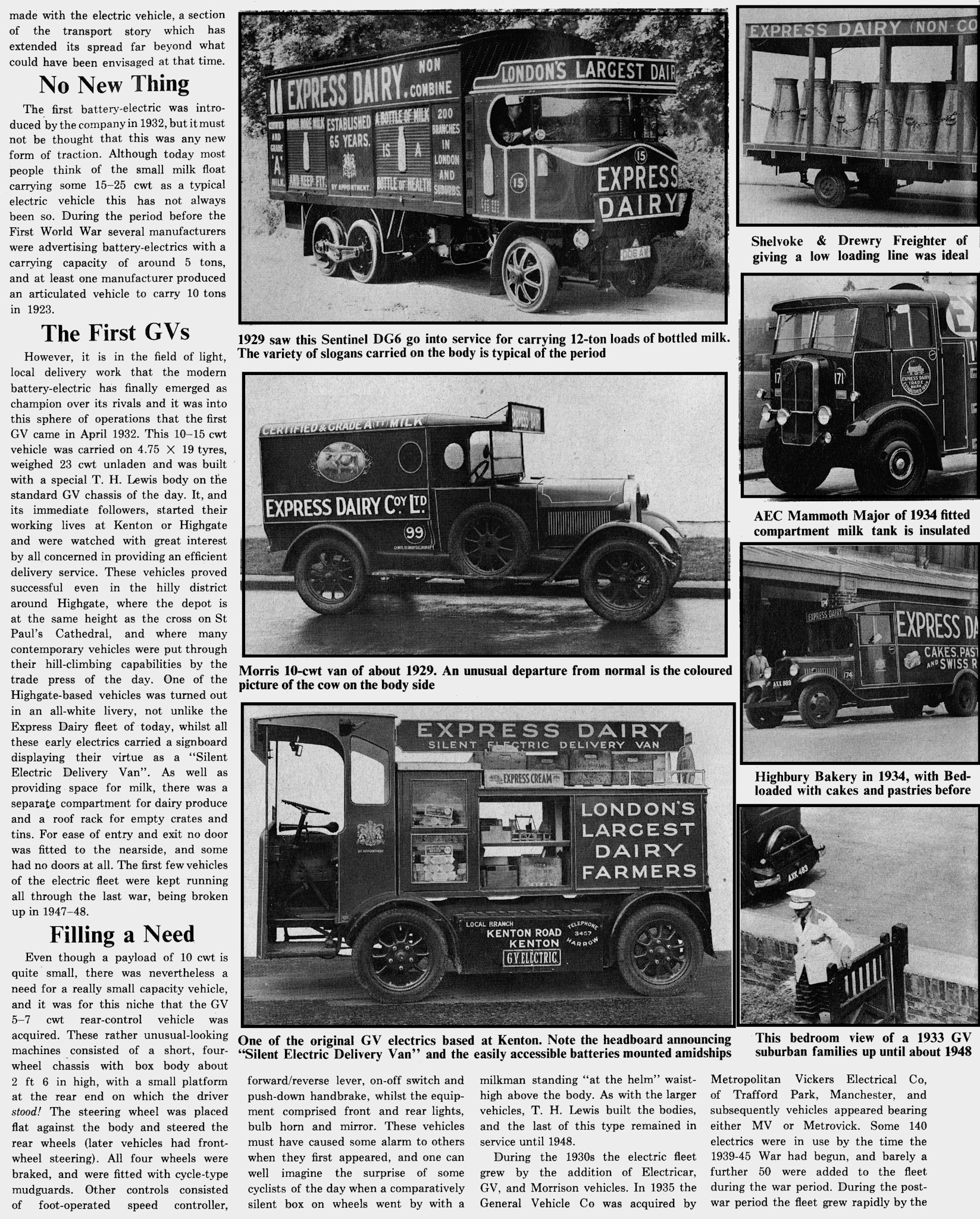 1966 'Moving the Milk' article by Arthur Ingram, published in 'Old Motor', October (Courtesy Dave Fane)