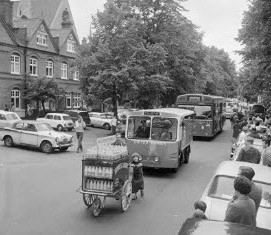 1969 Express Hand Cart at South Grove, Highgate during 'Fair in the Square' event in Pond Square. (Courtesy Historic England Archive)