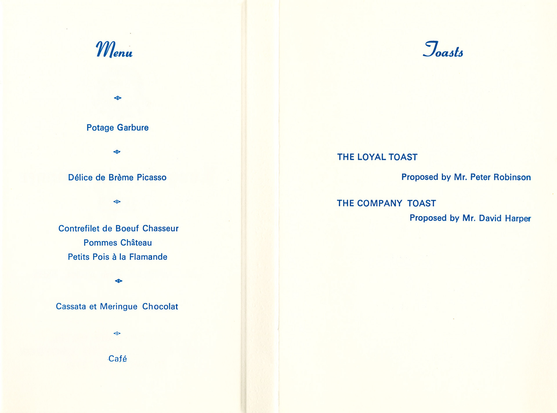 1985 Long Service Dinner-St Ermin's Hotel (Courtesy Beryl Purslove)
