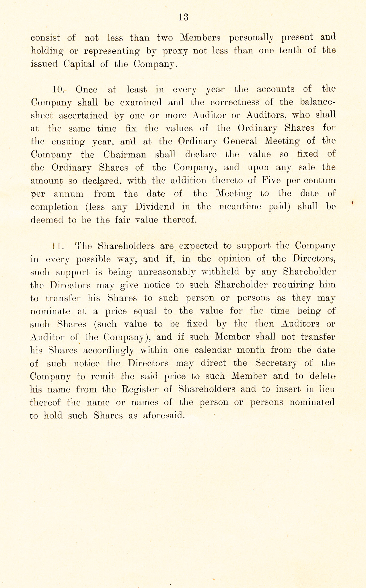 1918 Ruyton Co-operative Dairies Ltd Articles of Association