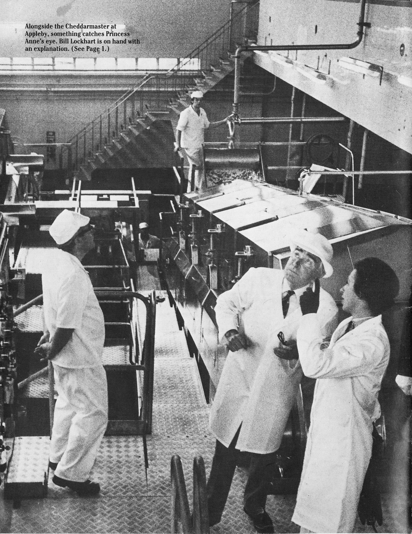 Appleby Royal Visit, alongside the Cheddarmaster, something catches Princess Anne's eye with Bill Lockhart