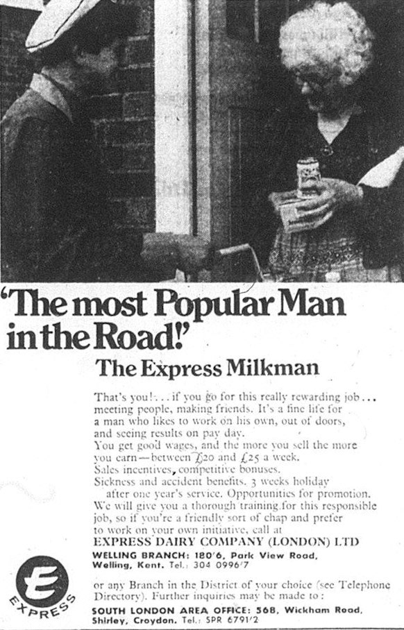 1970's? Welling Depot recruitment advert (Courtesy Paul Smith)