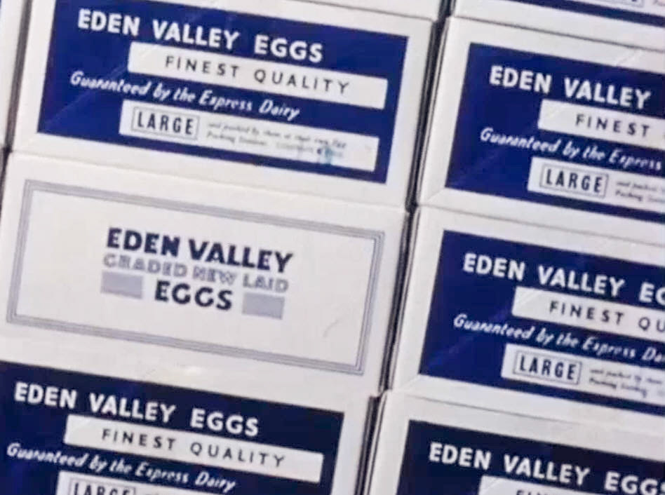 1957 Premier Supermarket Streatham-Express Eggs for sale. ‘Time for Leisure’ film (Yorkshire Film Archive)