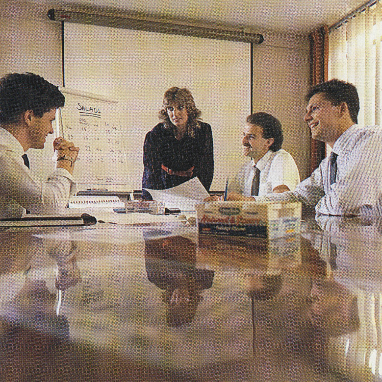 1987 South Ruislip, Marketing Strategy meeting, from Graduate Recruitment Brochure 'A New Perspective' (Courtesy Soo Rose-Cook)