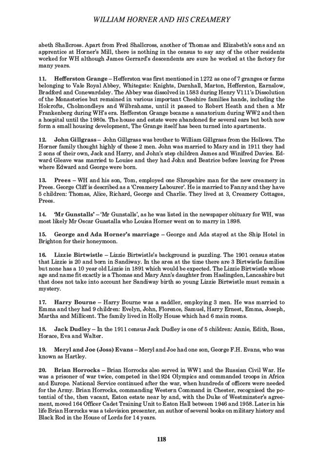 William Horner and his Creamery, Jill King