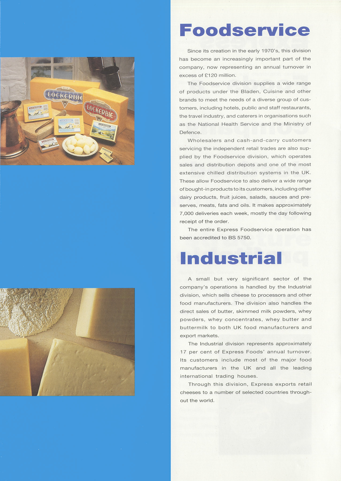 1992 Brochure explaining the Express Foods management buyout from Grand Metropolitan, led by MD Roger Davenport. (Courtesy Paul Luke)
