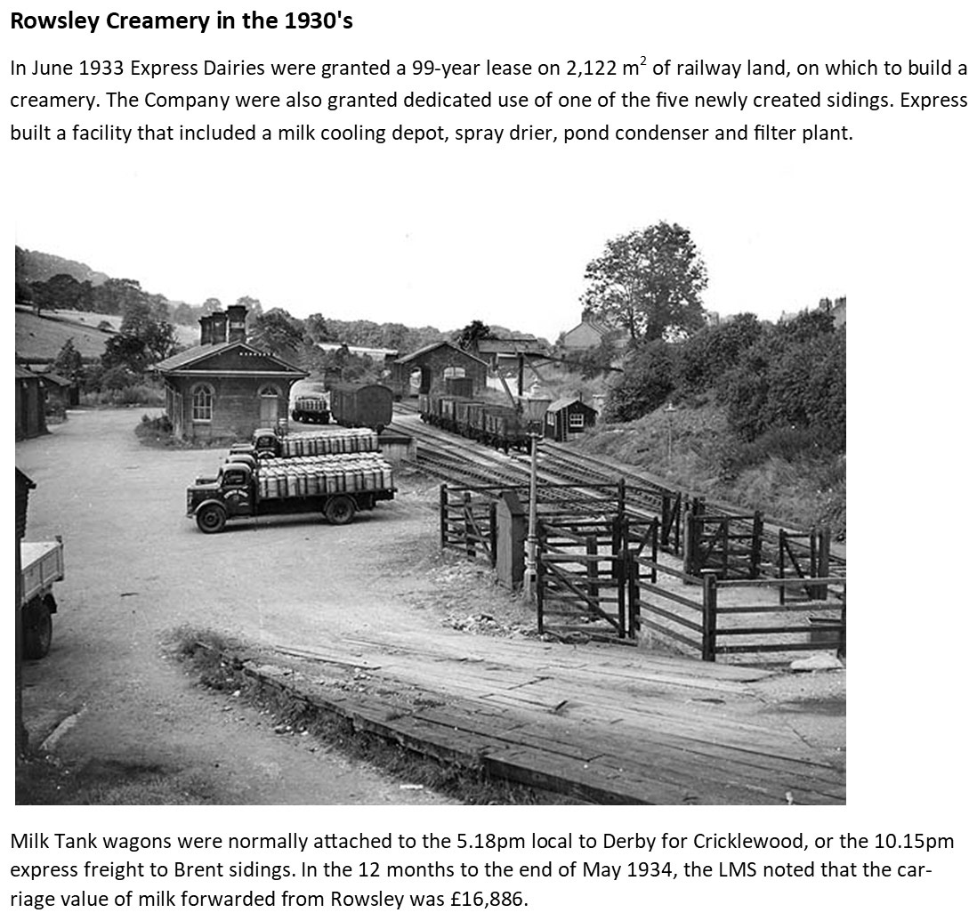 1930's, Rowsley Creamery history