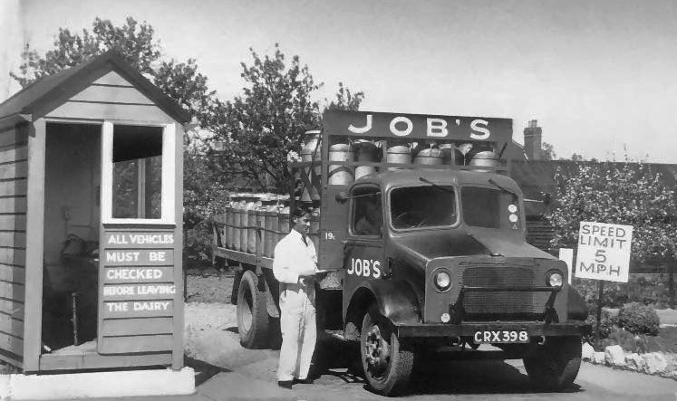 1950 Job's Dairy, Gerald Croxford says "I think entrance To Didcot". (Courtesy Gerald Croxford)
