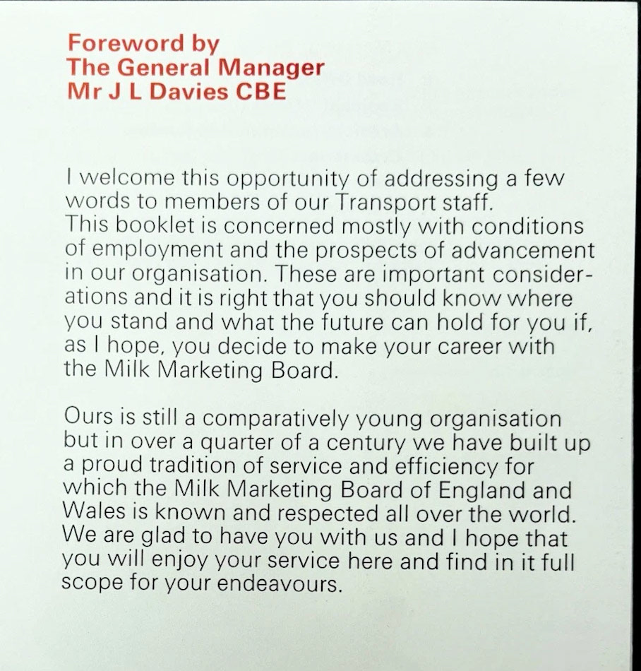 1960s MMB Transport Fleet staff handbook excerpt (Courtesy jlaw2012-uk, eBay)