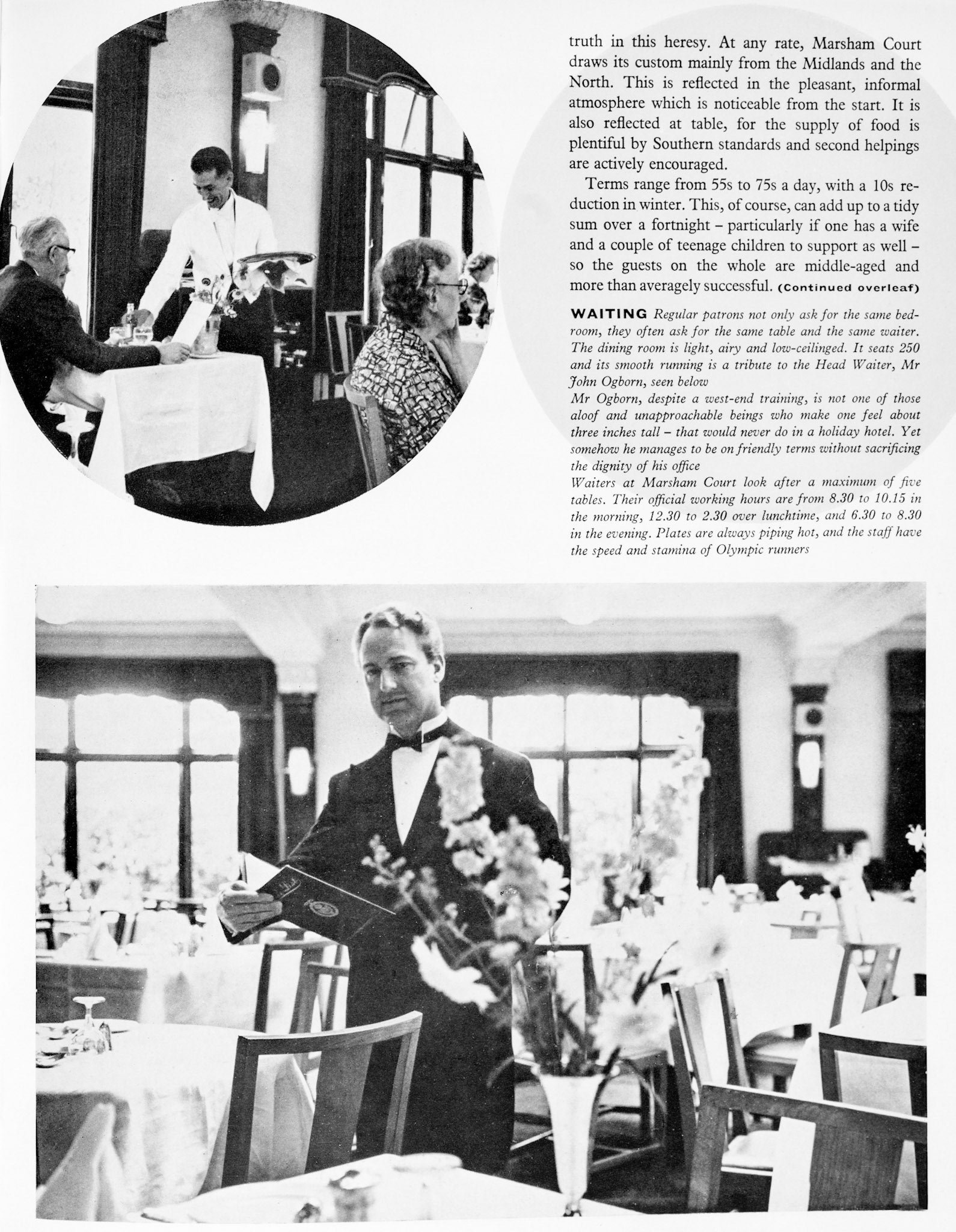 1961 Marsham Court Hotel, Bournemouth feature article. (Express News Autumn)