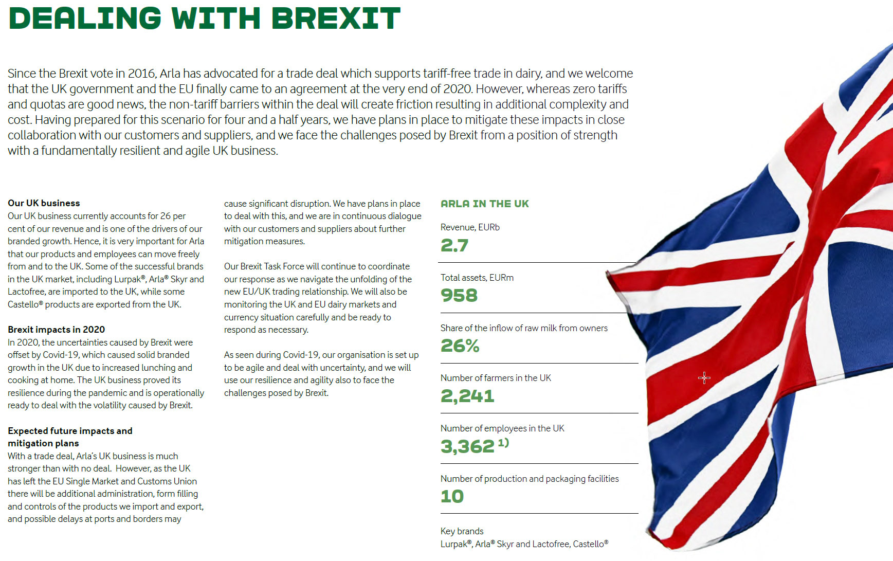 (Extract from Arla Foods Annual Report)