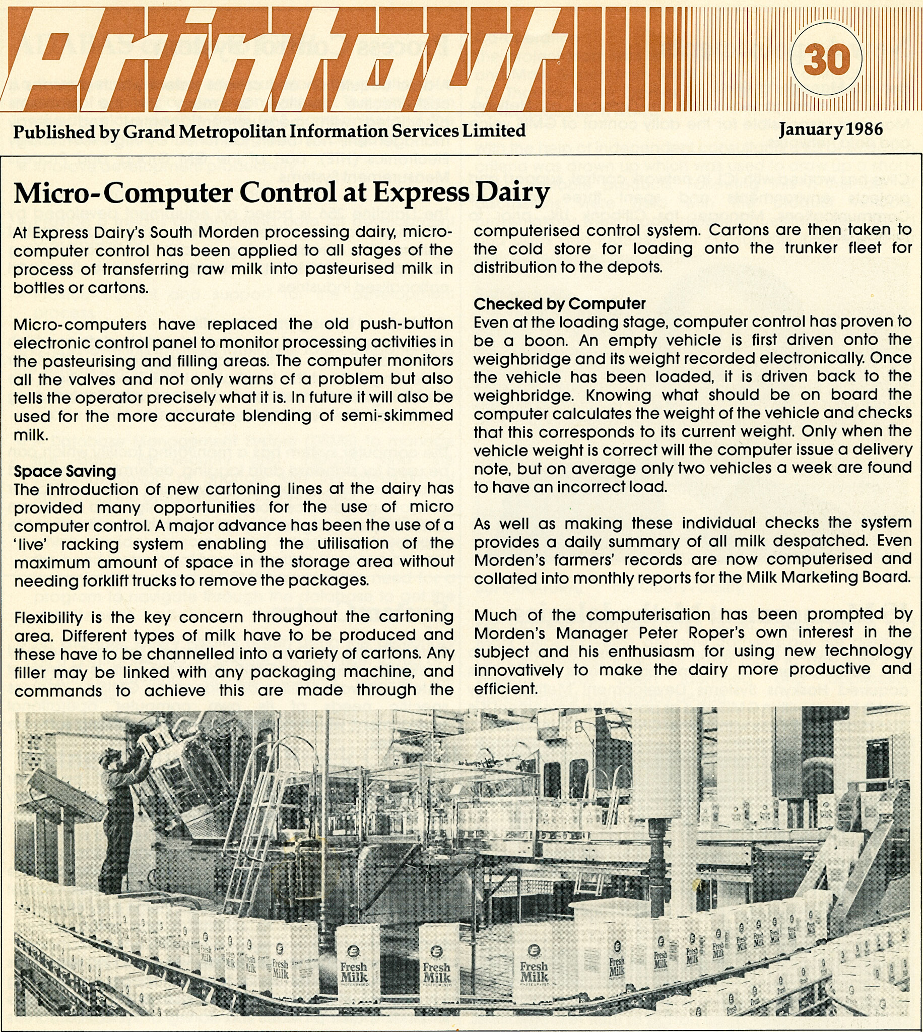 1986 GMIS Newsletter-Micro-Computer Control at South Morden