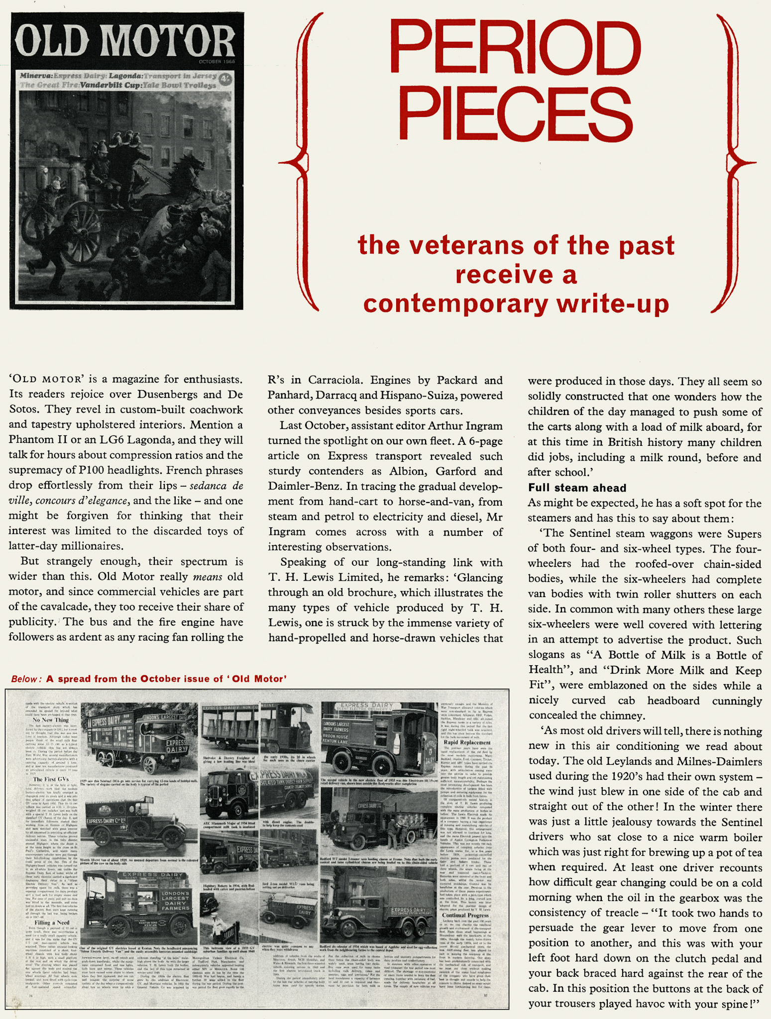 1966 Review of 'Old Motor' magazine article, featuring Express. (Express News Autumn & Christmas)