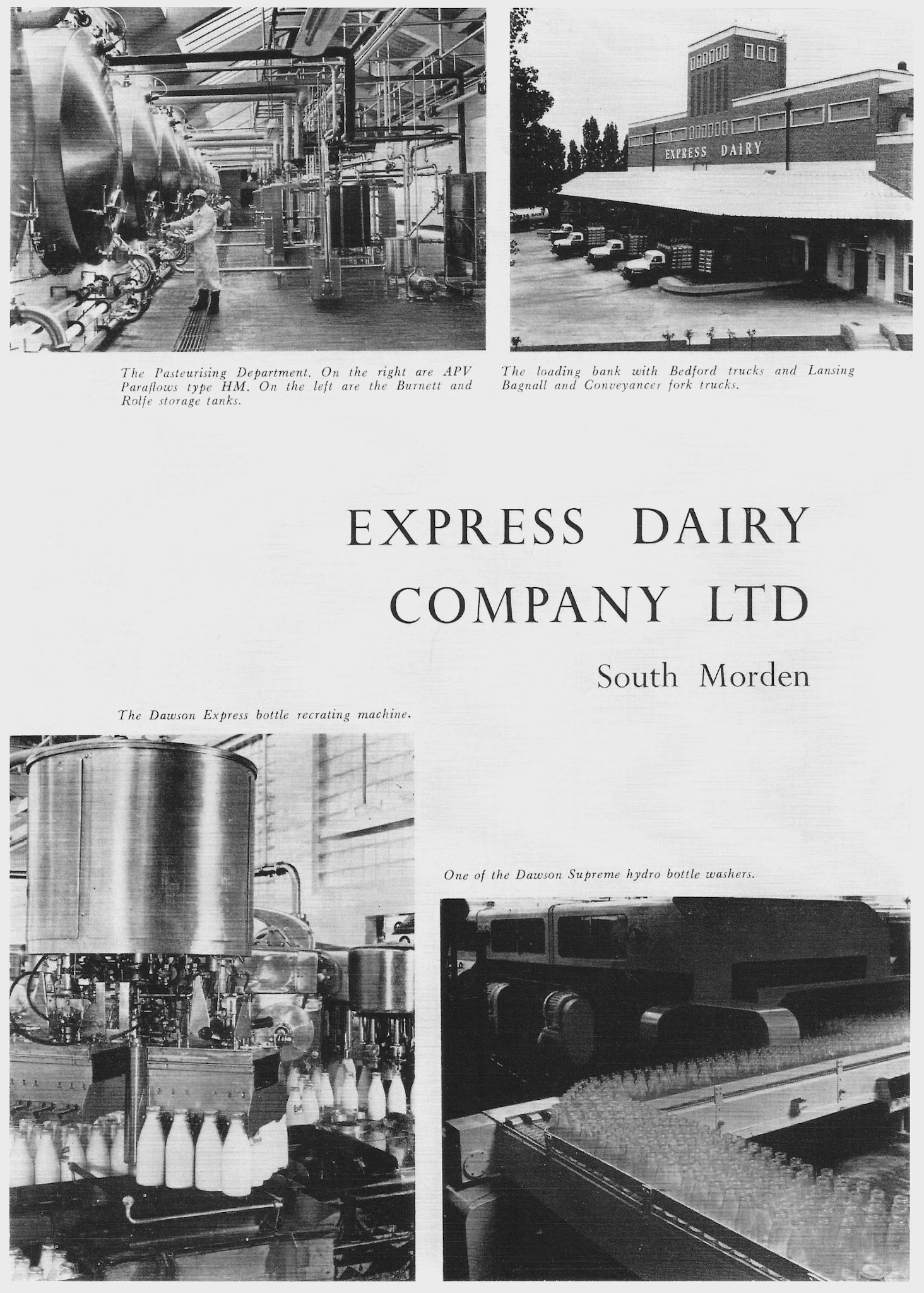 1950's Leaflet describing the operation of South Morden Processing, opened in 1954 (Courtesy Paul Luke)