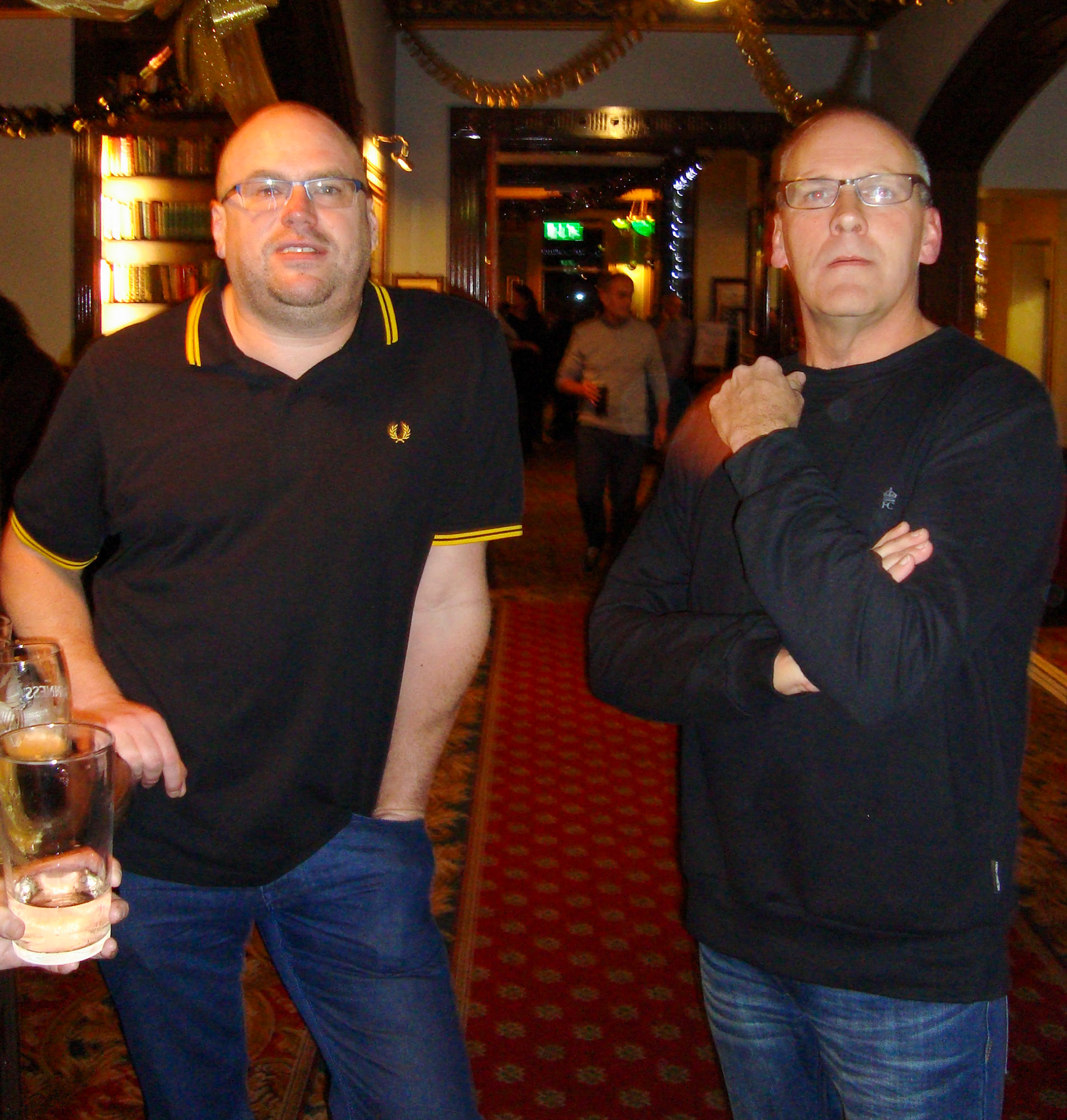 2014 Exeter Staff Reunion. Christian Webber and Andy Summerhayes. (Courtesy Phillip Budd)