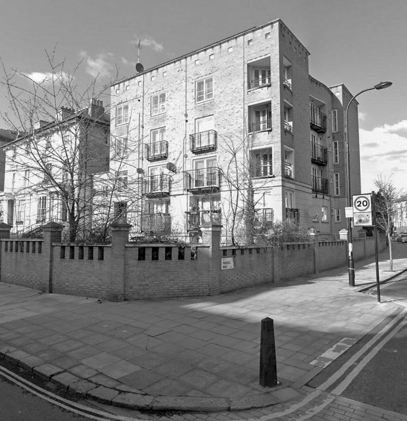 2023 112 Haverstock Hill, Hampstead, NW3. Was George Barham's home from 1878 (Courtesy Google Maps)