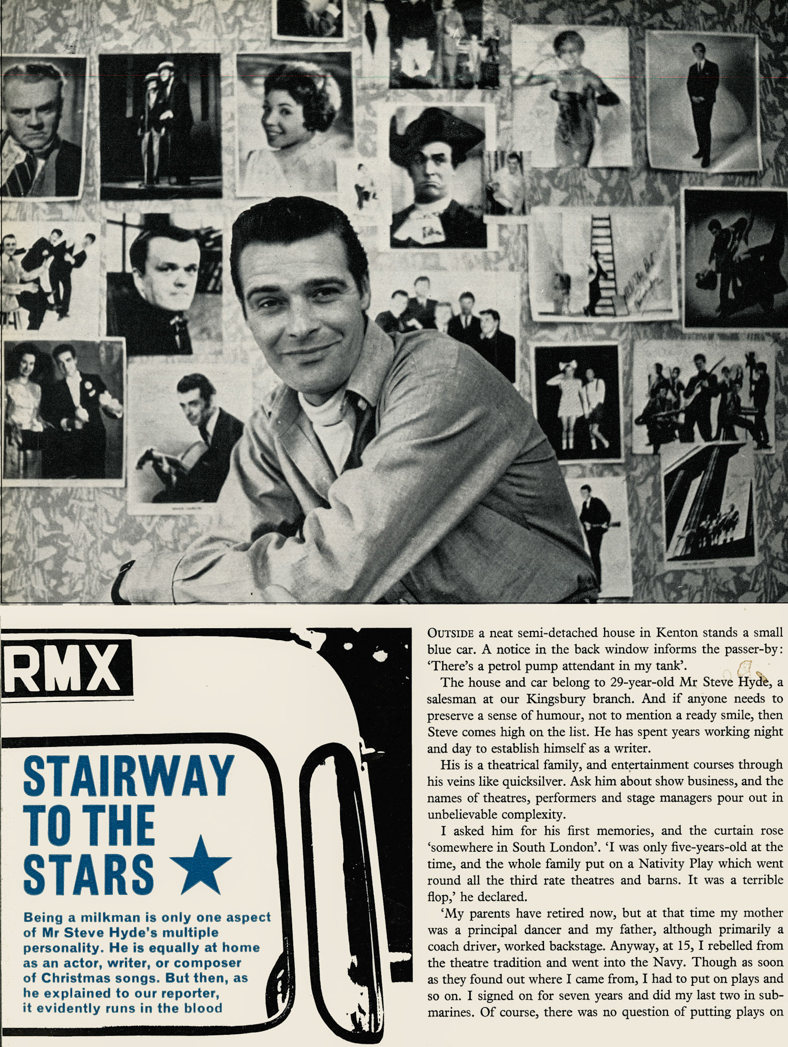 1965 Profile of Kingsbury milkman Steve Hyde. (Express News Christmas)