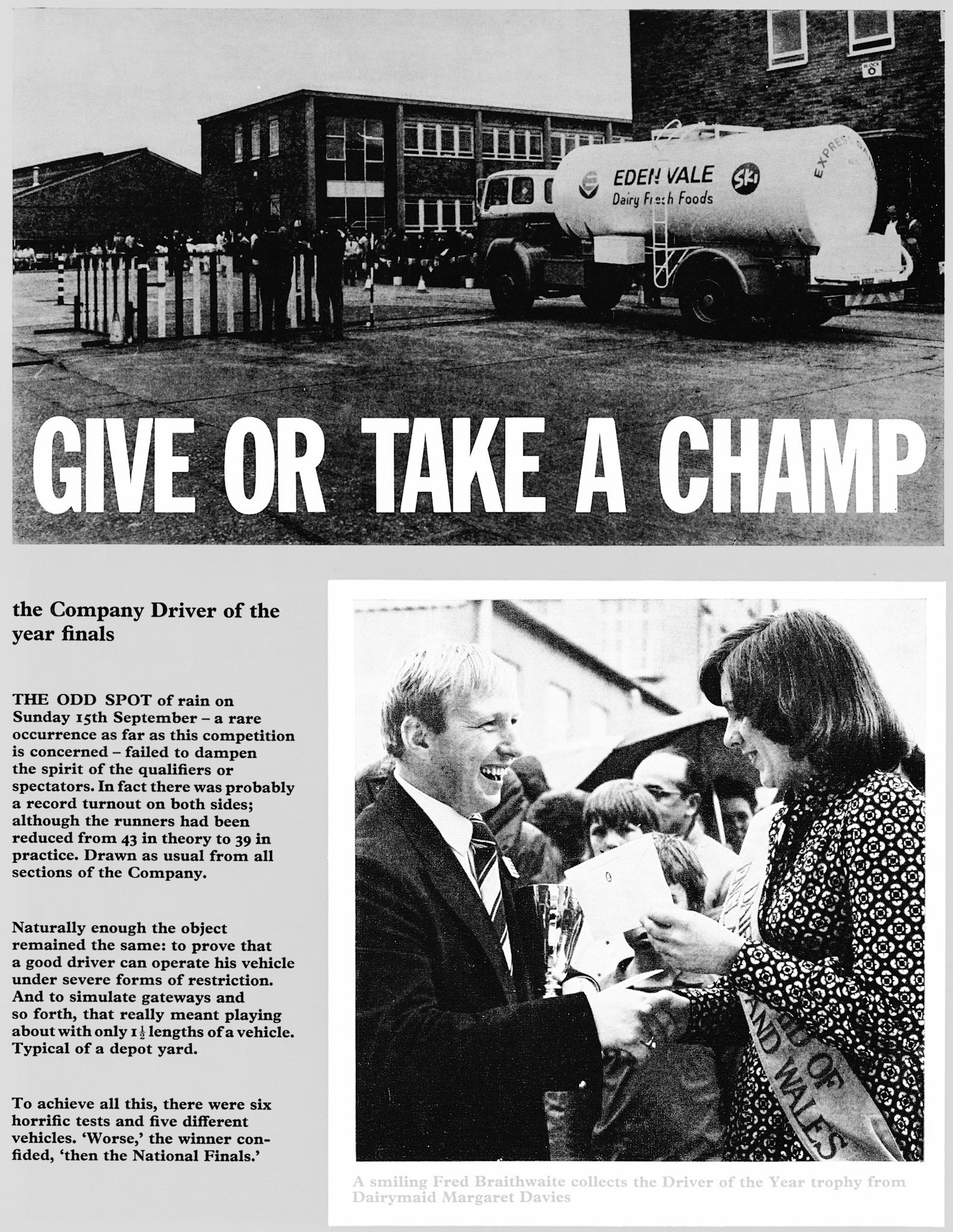 1974 Company Driver of the Year at South Ruislip
