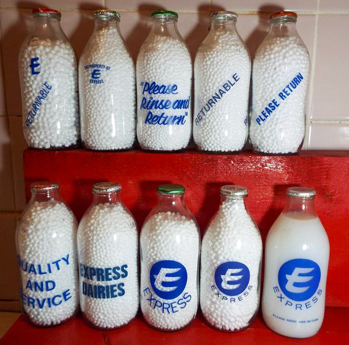 1970's Express enamelled pintie bottle collection (Courtesy Paul Smith)