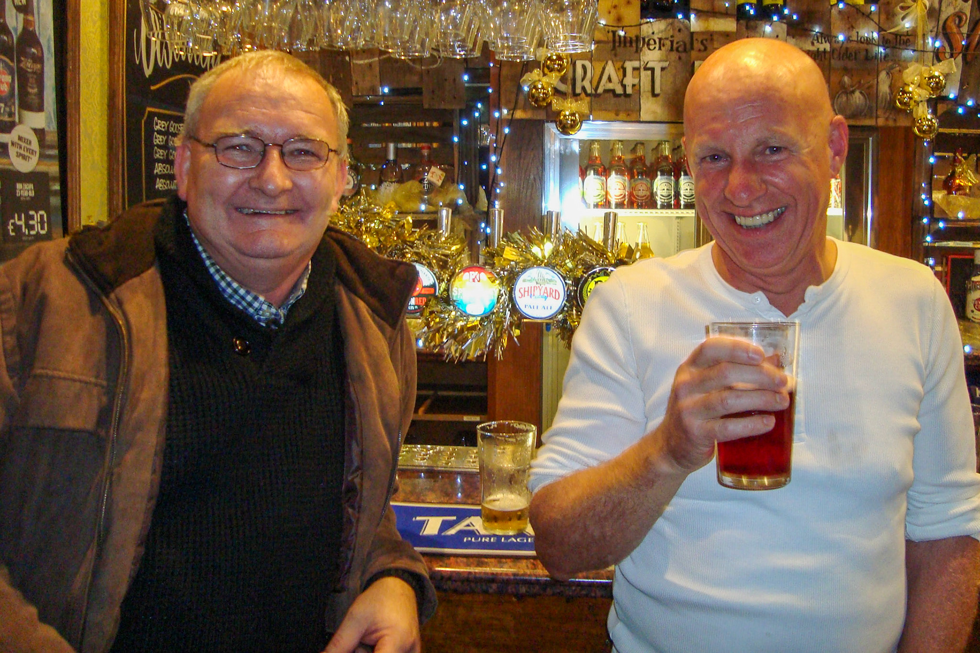 2016 Exeter Staff Reunion, The Imperial.  Mike Smith and Jimmy Heal. (Courtesy Phillip Budd)