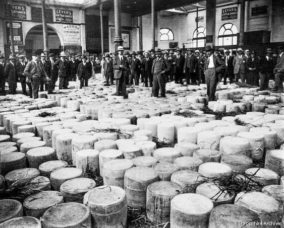 1900s Shrewsbury Cheese Market (Courtesy Shropshire Archives)