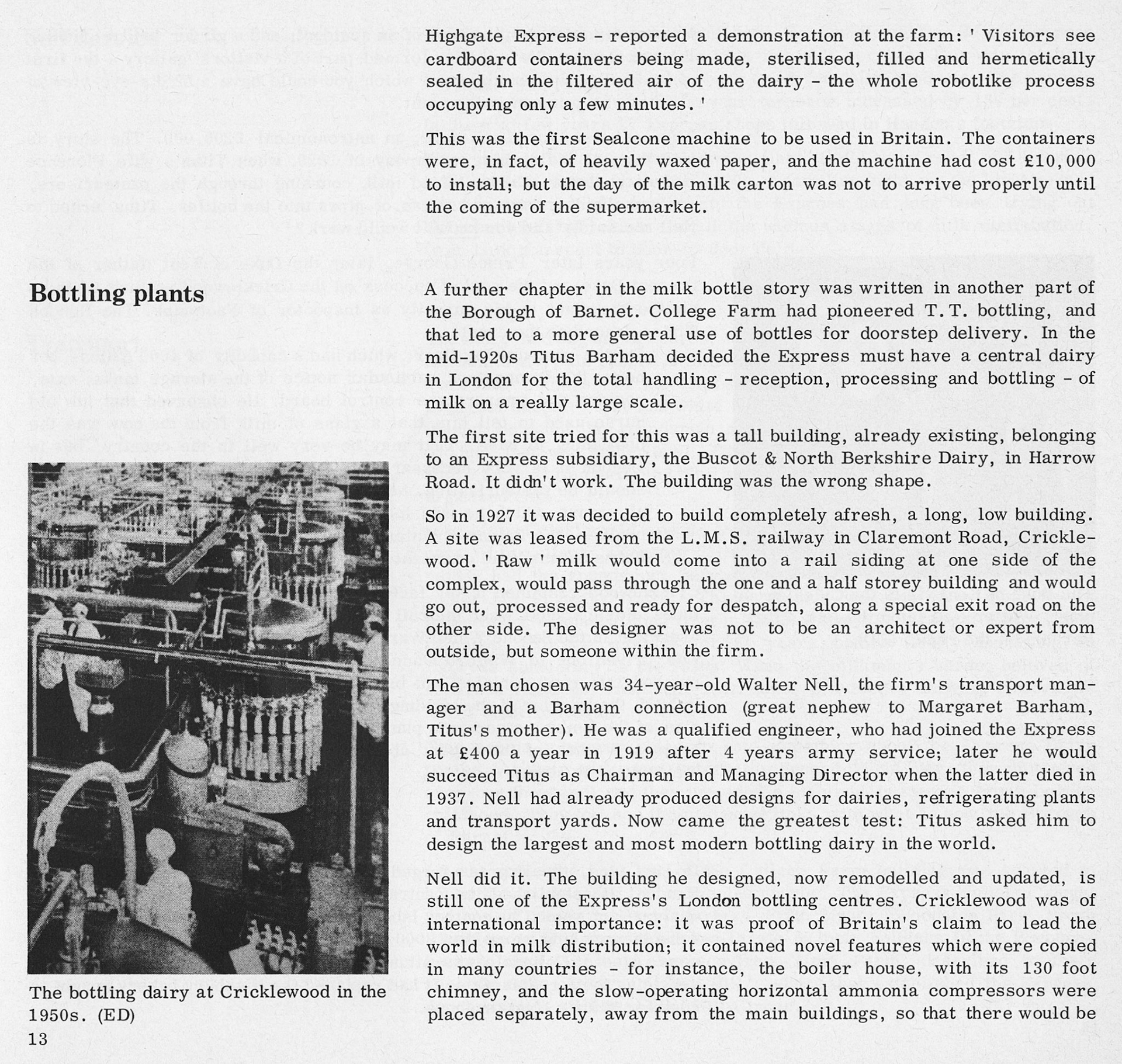 1983 Milk for the millions - Brigid Grafton Green, Barnet Libraries Local History Publications