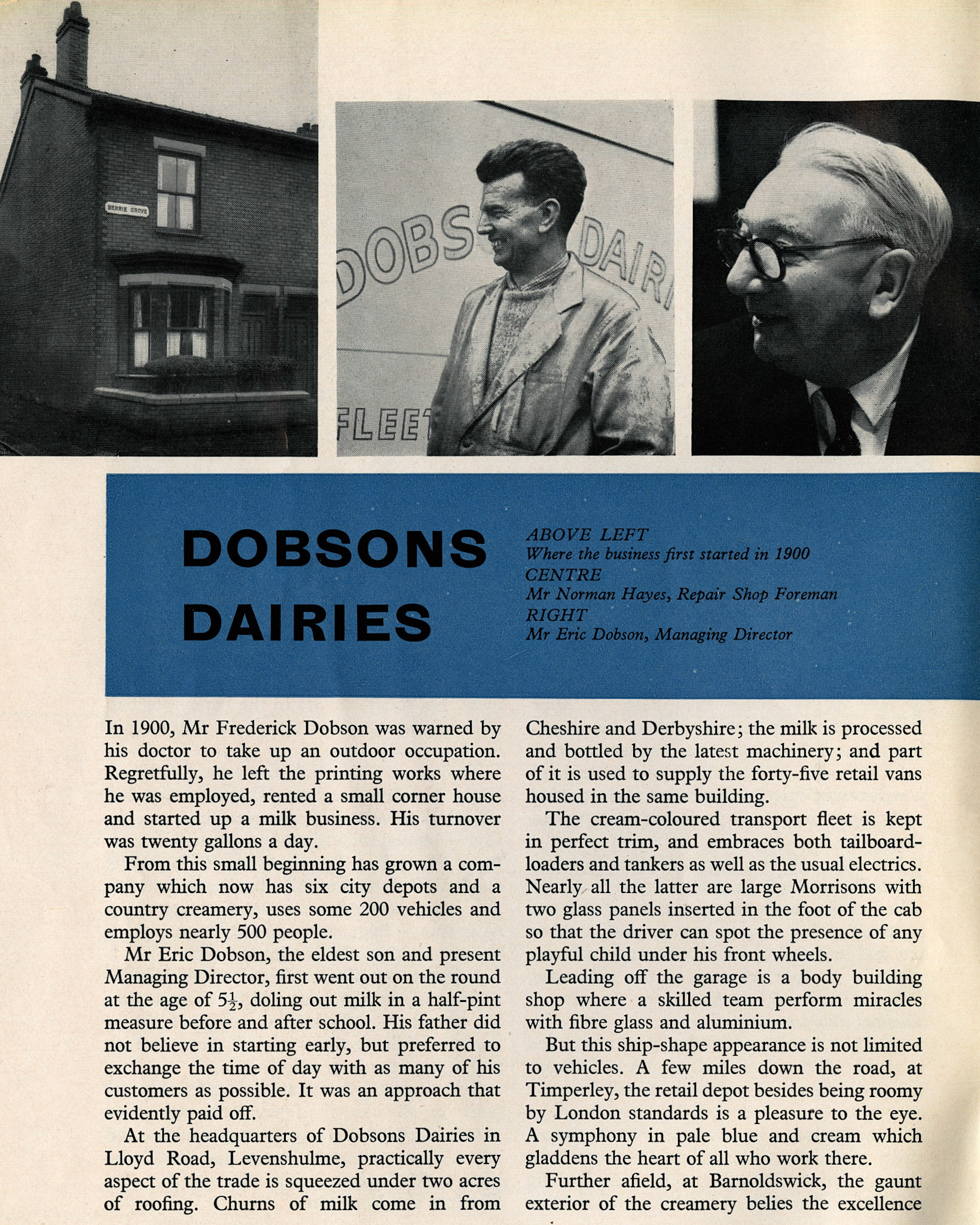 1960 Manchester- Express Dairy Manchester Interests - Dobsons Dairies