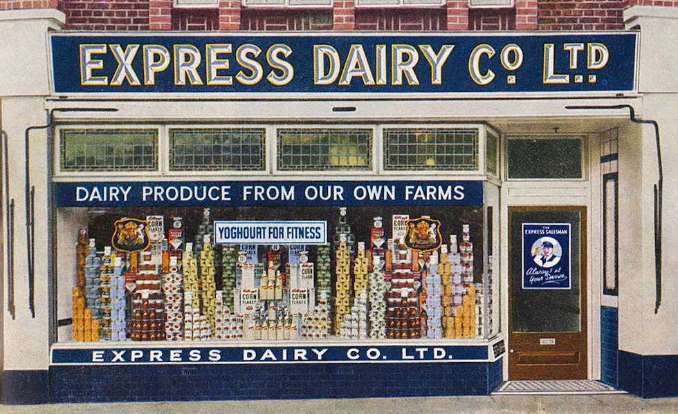 1950's Colindale. Sarah Harvey comments "I was a Saturday girl in that Colindale shop in the late 60s, early 70s. Mini skirts were all the fashion and I took my shop overall up to a length mainly disapproved of by the ladies that worked there! Good memories!" (Courtesy Paddy Basque)