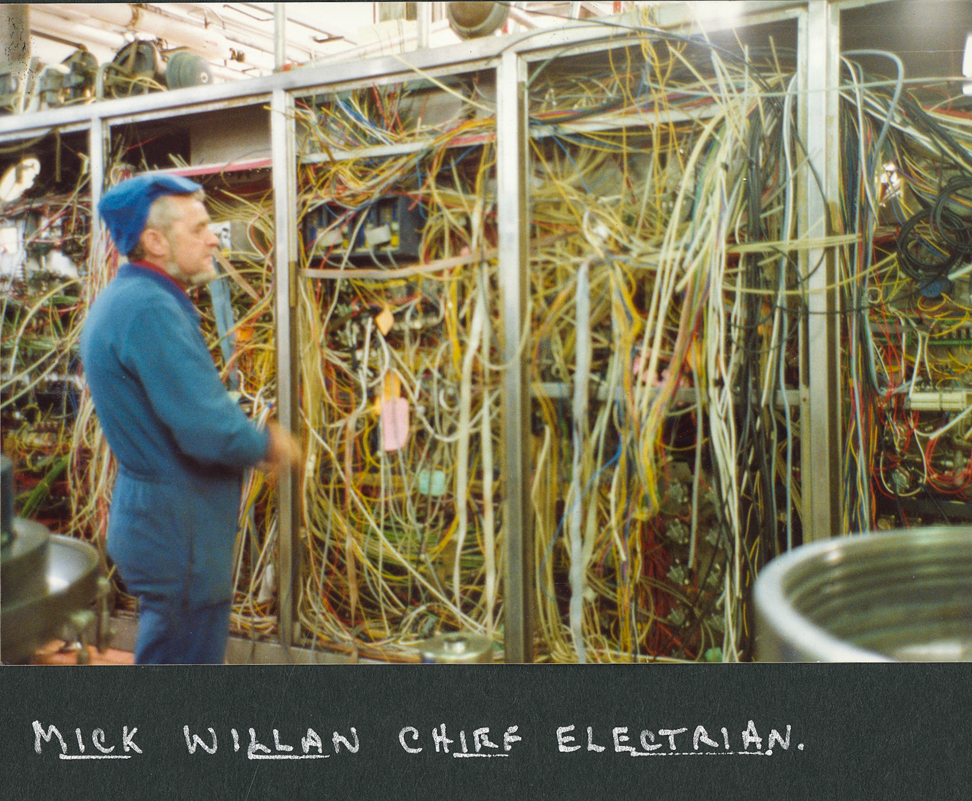 1968 Mick Willan, Chief Electrician from A Photographic Record of the Construction of the Creamery (Courtesy Allhallows Museum, Honiton)