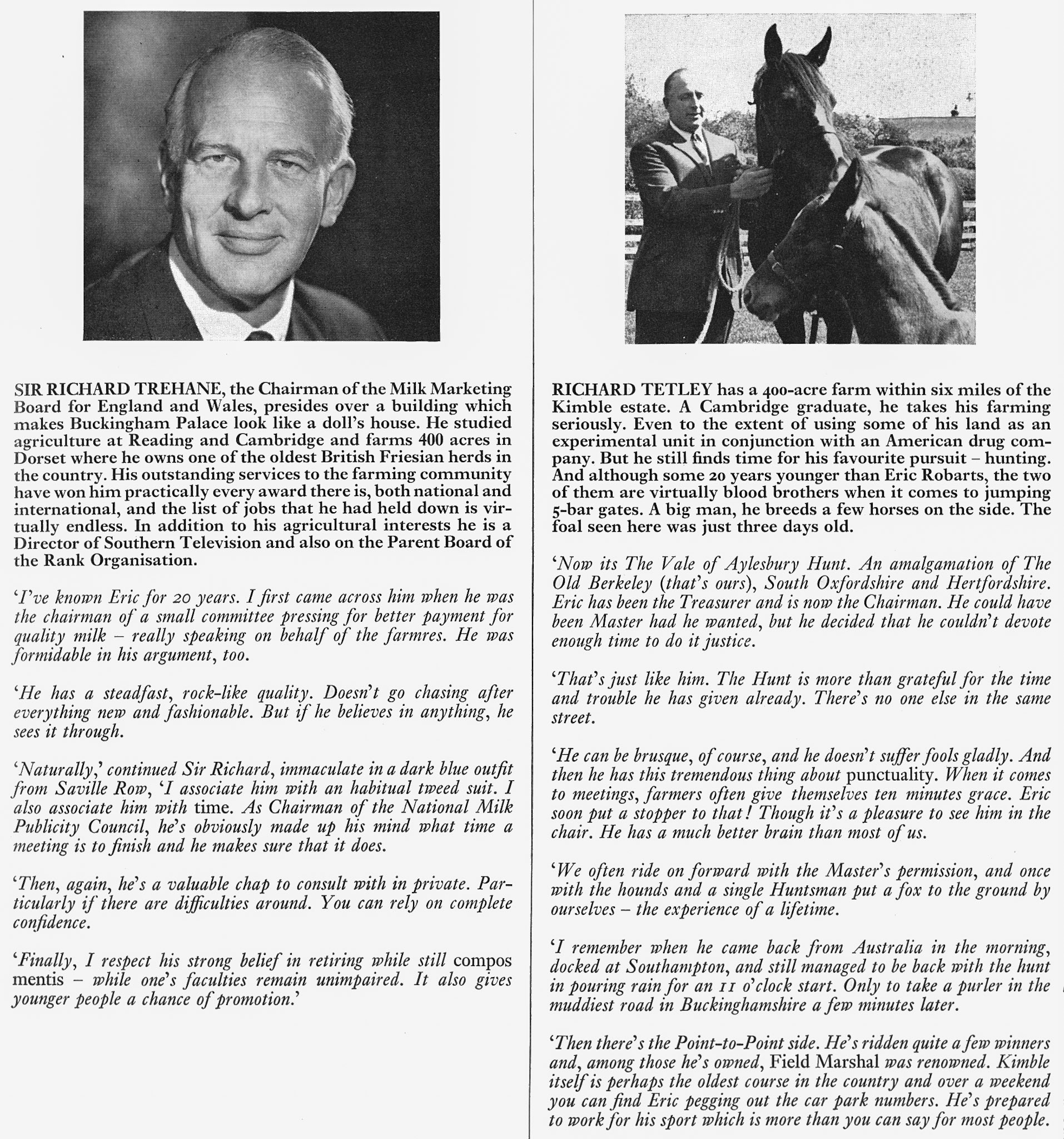 1973 Profile of Eric Robarts, former Express Chairman.  (Express News Summer)