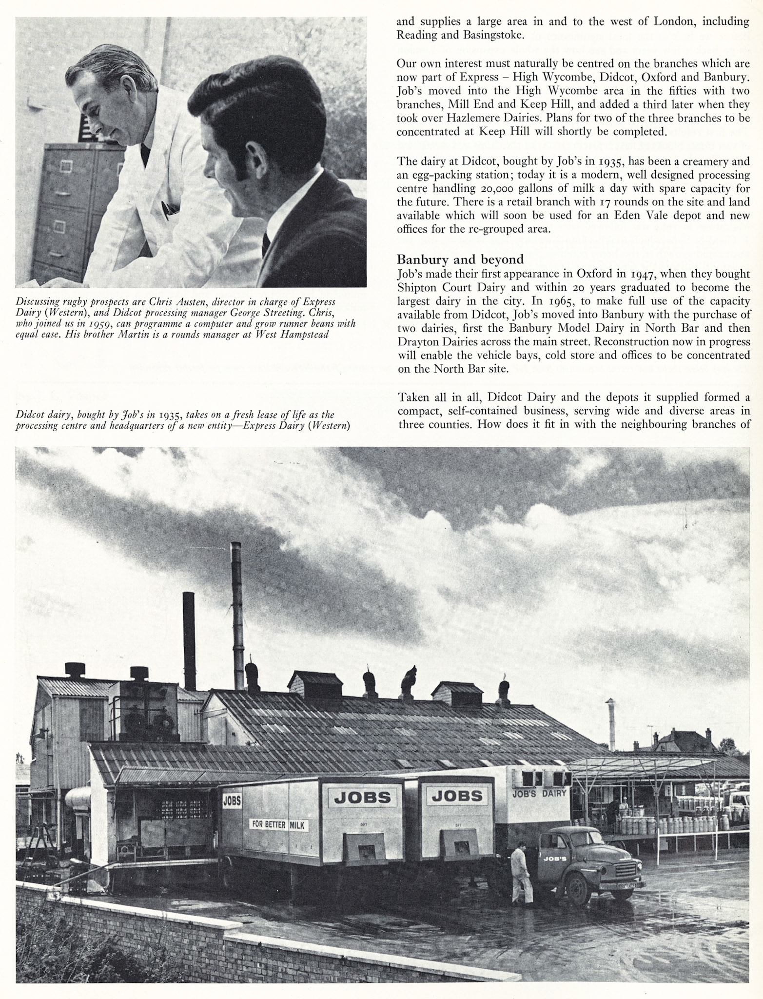 1970 Acquisition of Job's Dairy, Didcot Page 3 (Chris Austen, George Streeting)