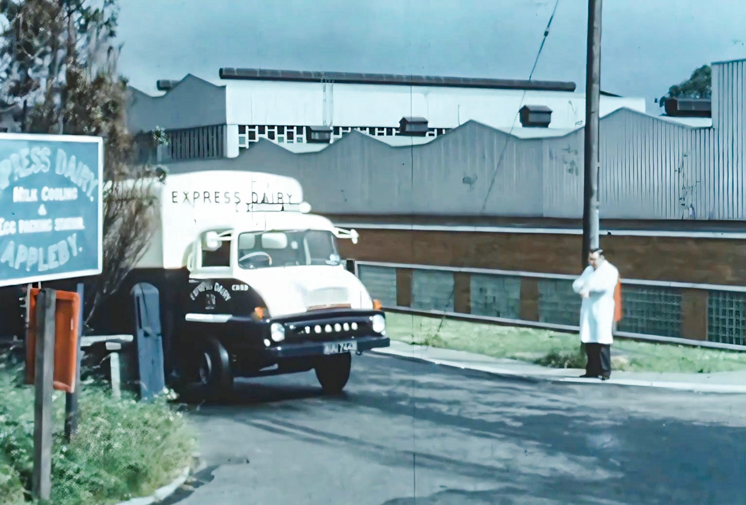 1960s Appleby Lynn Sowerby comments "Mr Reese I think?" (Still from 'The Art of English Cheesemaking' video)