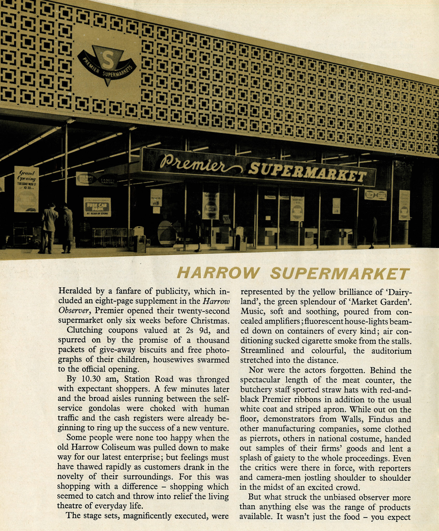 1960 Harrow Supermarket