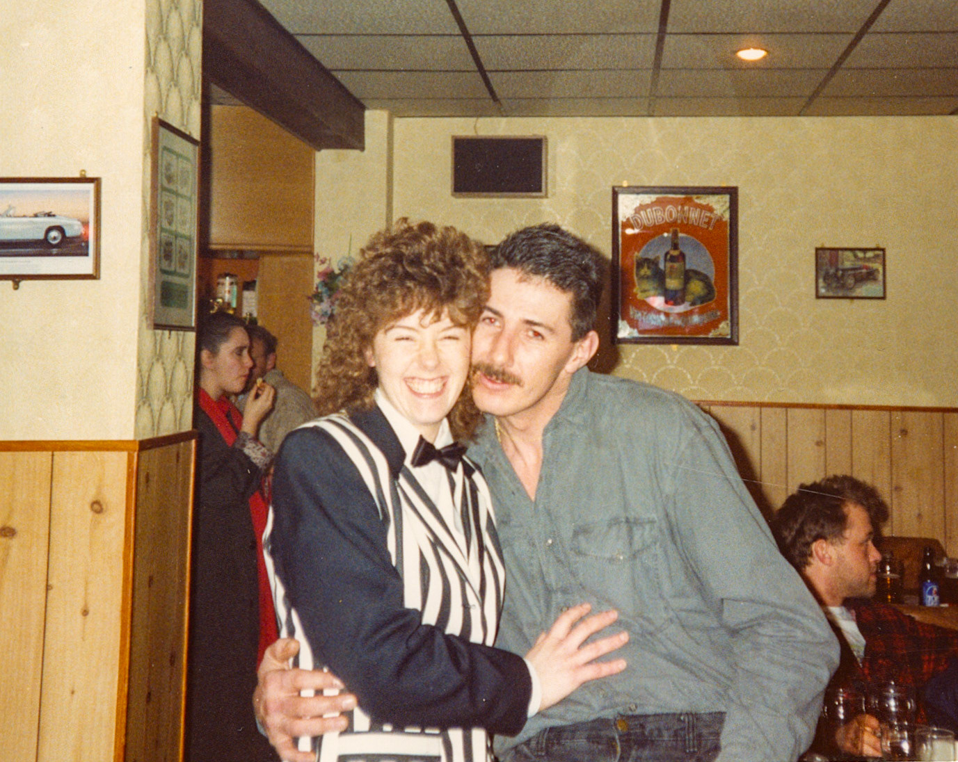 1992 Honiton Last Day, January 10th: Wendy Hawker and Andy ?. (Courtesy Wendy Hawker)