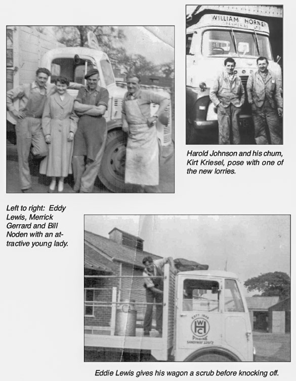 1960's trucks and staff from 'William Horner and His Creamery' by Jill King 2012