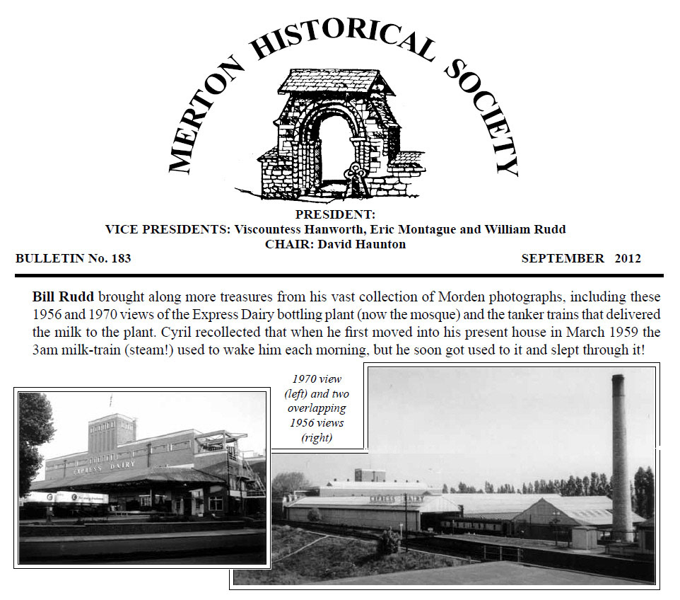 2012 Merton Historical Society Journal Entry. (With Permission)